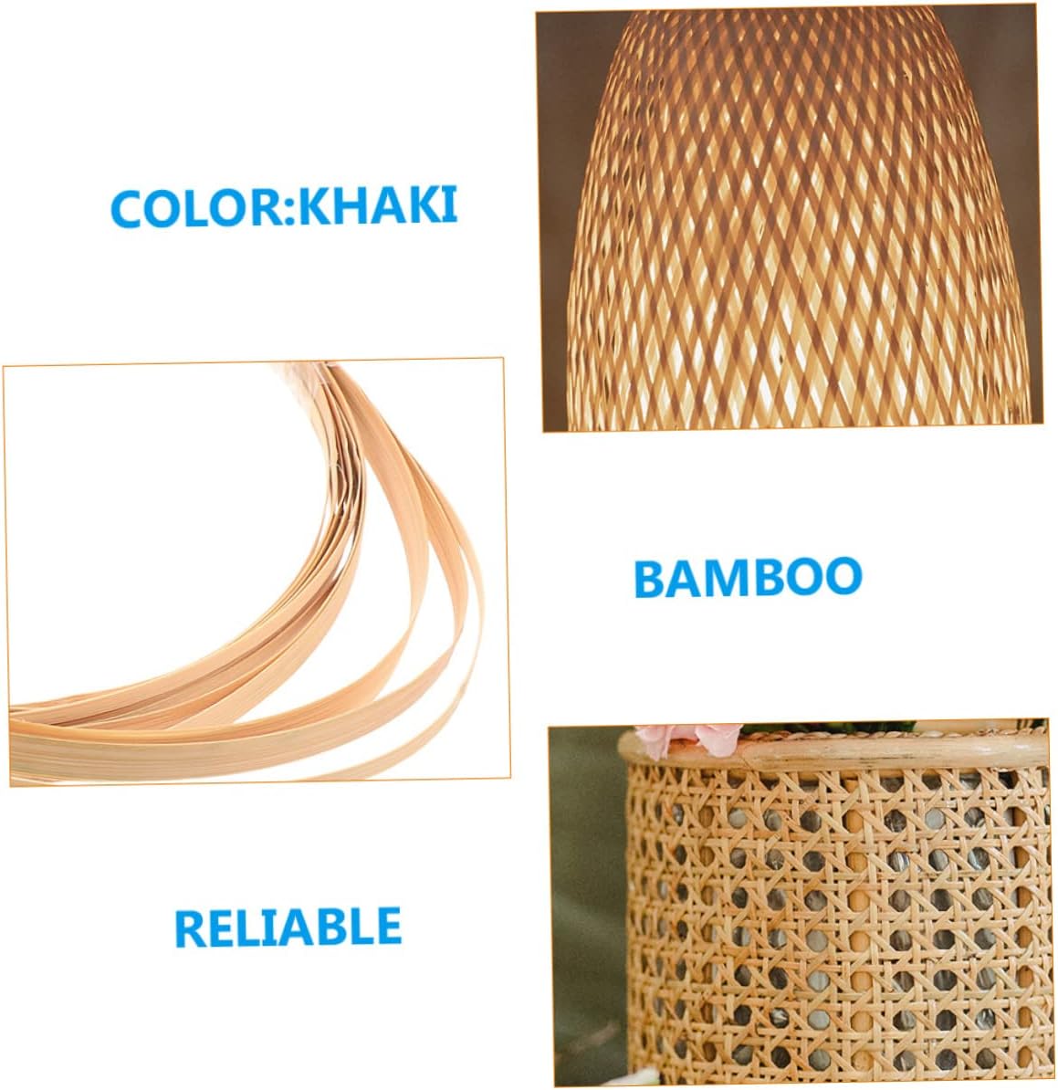 3Rolls Weaving Strips for DIY Crafts Durable Flat Webbing Material for Basket Making Flower Pots and Art Projects Total