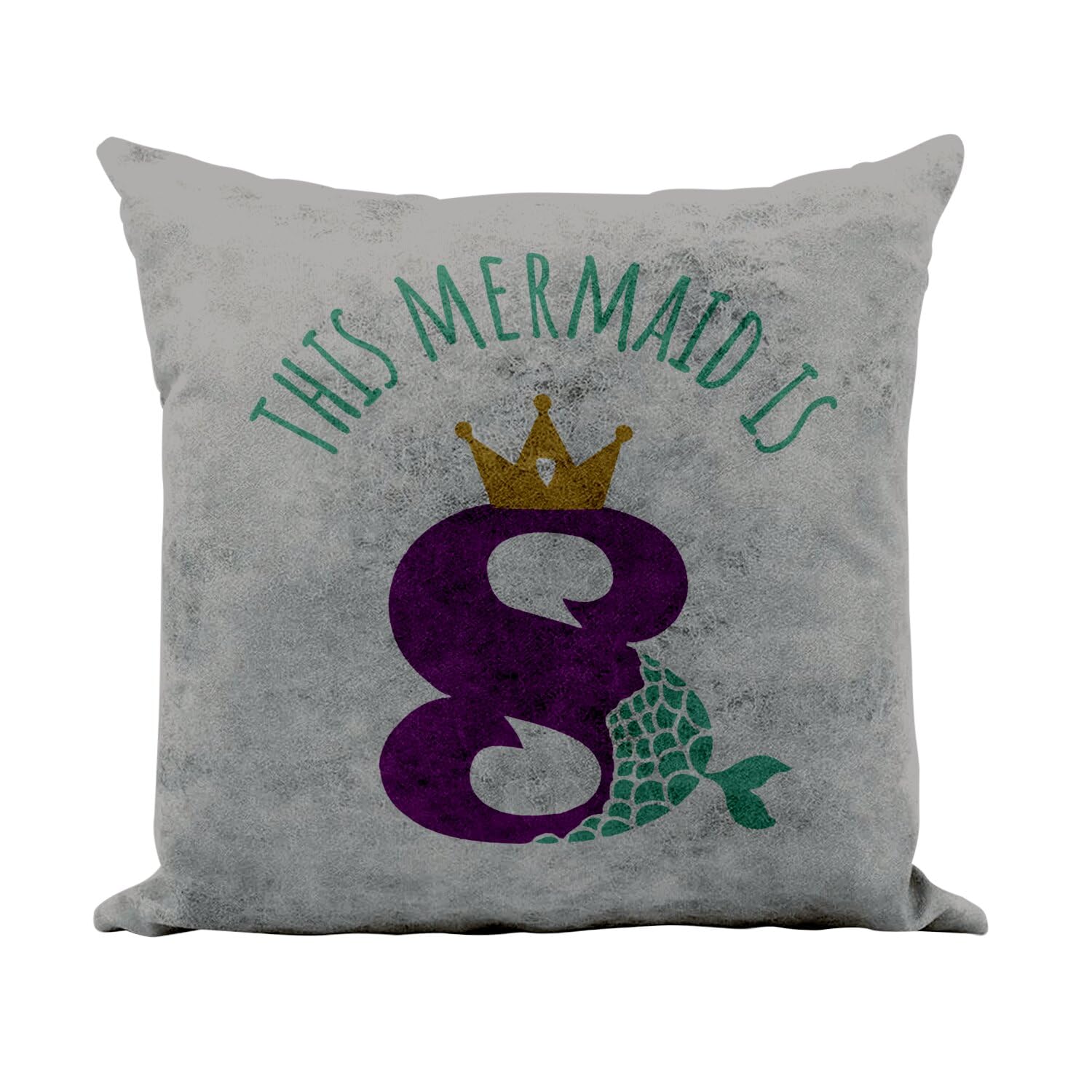Coussin 40x40 cm similicuir gris sirène 8 ans anti-tache avec garnissage