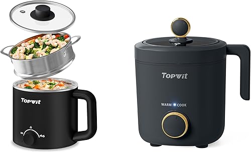 Topwit Olla eléctrica caliente y olla de arroz pequeña de 1.2L