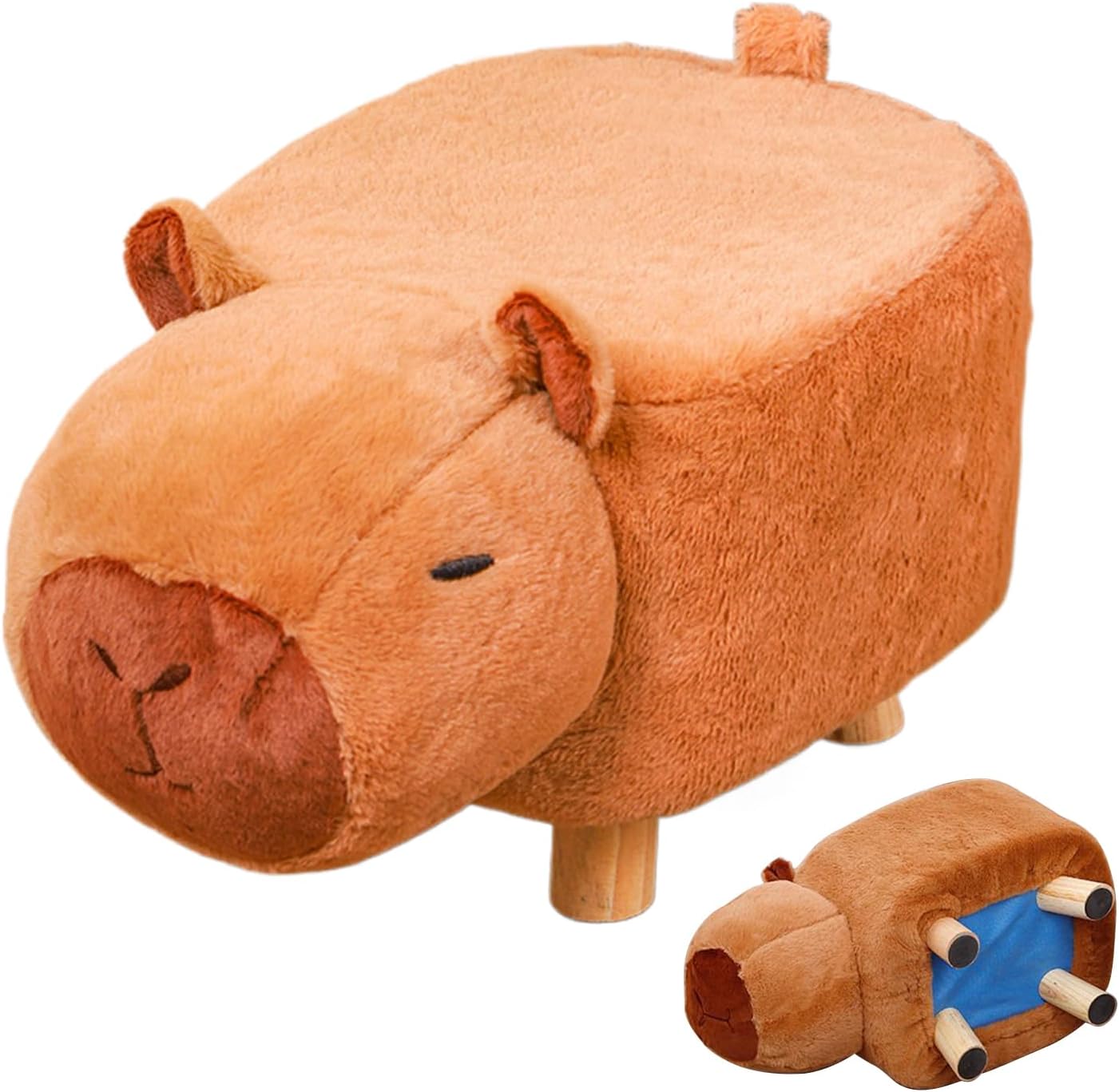 Swivel Capybara Chair - Silent Cartoon Animal Stool | Entryway, Footstool, Bench, Living Room, or Indoor Seating Practical, Cute, and Comfortable for Daily Use or Home Decor