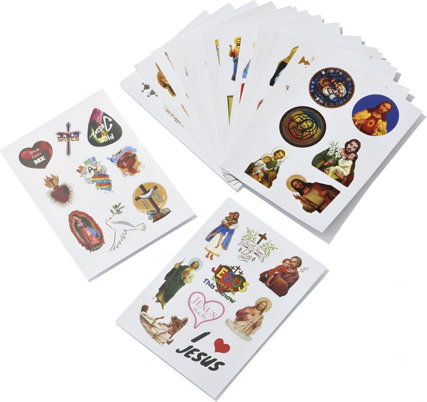 166Pcs Big Catholic Stickers for Sunday School, Church, Vacation Bible School, Bible Classes-Catholic