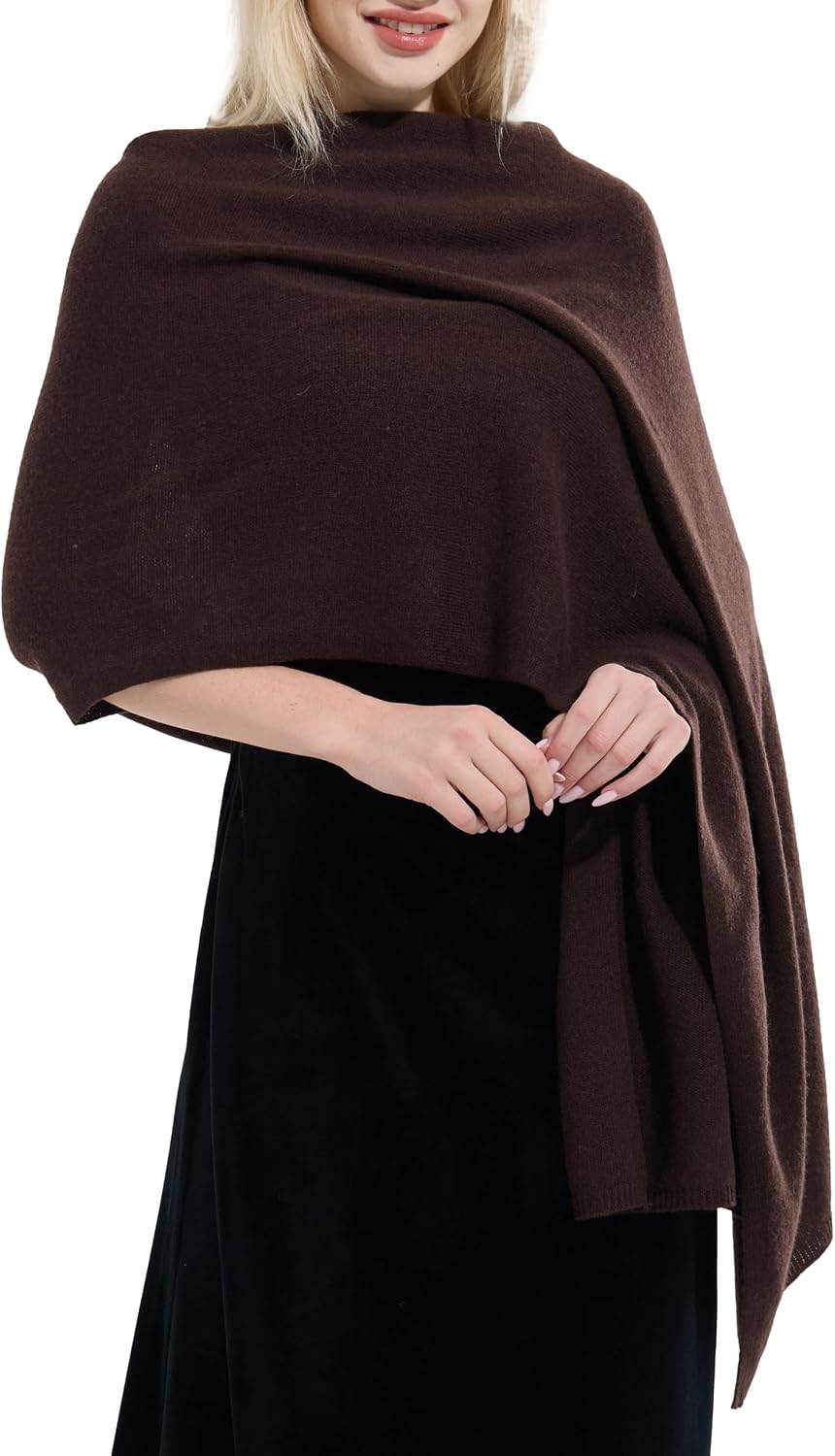 Luxury Cashmere Shawl and Wrap for Women, All-Season Pashmina Scarf Travel Blanket Large Cashmere Wool Blend Shawl
