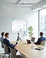 Vista 3 de Soporte de TV portátil con trípode para televisores de 26 a 75 pulgadas, soporte de TV al aire libre con inclinación de 15°, soporte de TV de piso