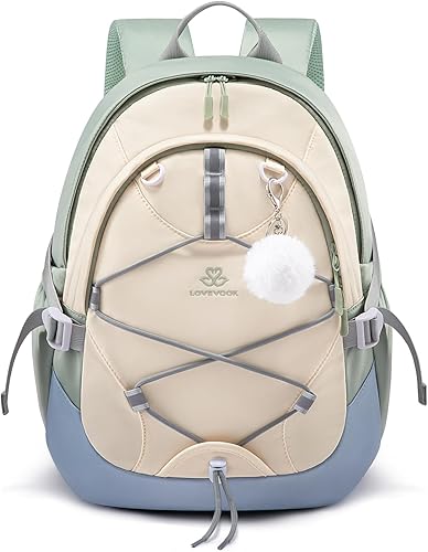 LOVEVOOK Mochila infantil para niñas, bonita mochila escolar con tiras reflectantes, mochila ligera resistente al agua, bolsas de viaje, Mediana,