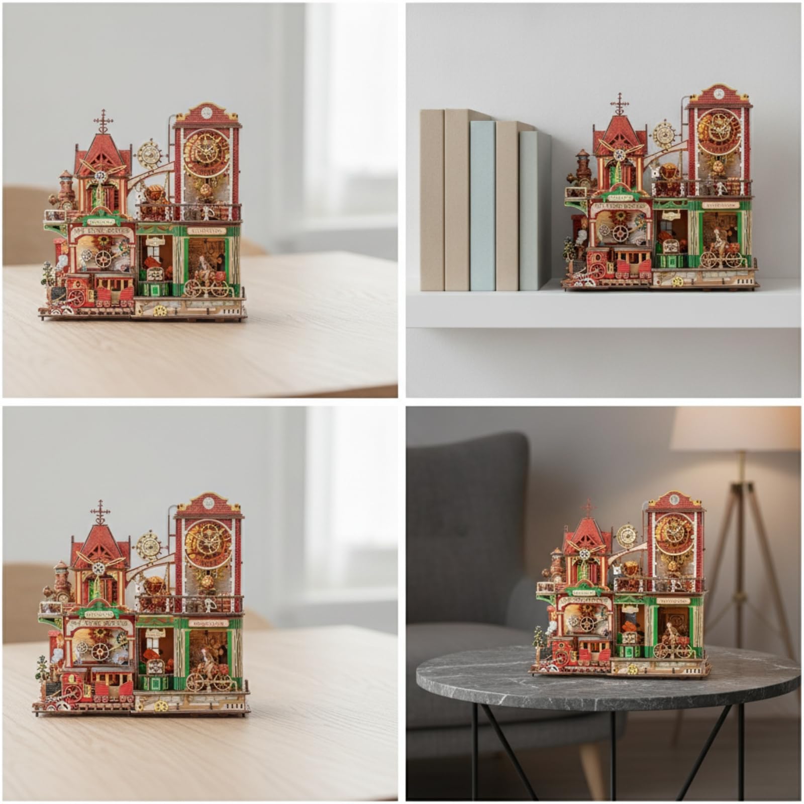 Modellino di Ufficio Postale Creativo Miniatura Fai da Te Decorativo Modellismo per Collezionisti, Libreria, Scrivania, Ufficio Postale Joy Time MX-005 Con Istruzioni In Cinese