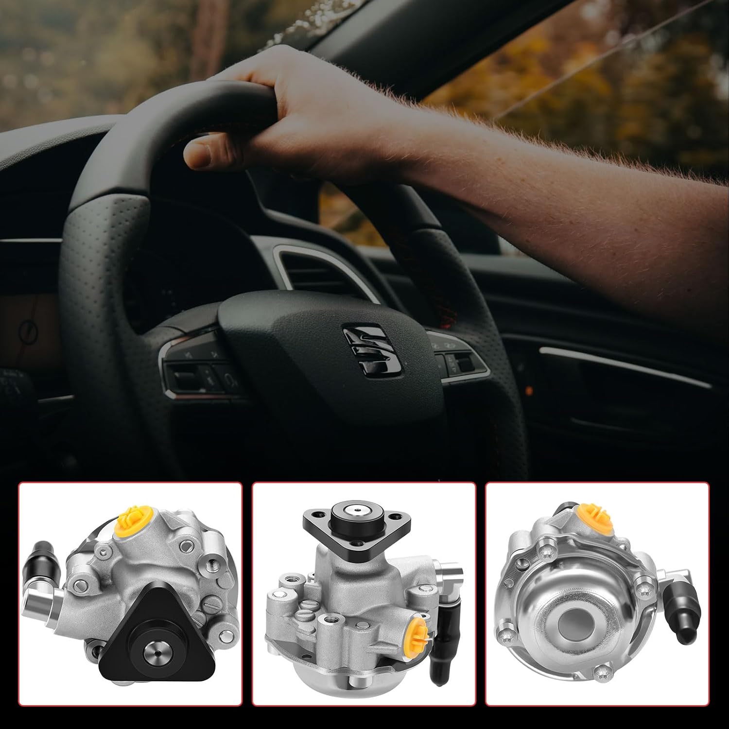 21-5350 Power Steering Pump with Pulley Fit 2000 for BMW for 323Ci 2000 for BMW for 323i 2001-2006 for BMW for 325Ci with LF-20 TYPE Power Assist Pump Assembly