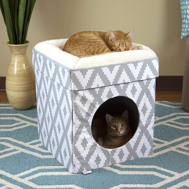 Foto 5 de 7 de Kitty City Cama Grande para Gatos, Cubo apilable para Gatos, casa Interior para Gatos/condominio para Gatos