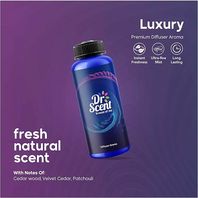 Dr Scent Difusor de Aromas 500ml Cedro y Pachulí - Hecho en Reino Unido miniatura 3
