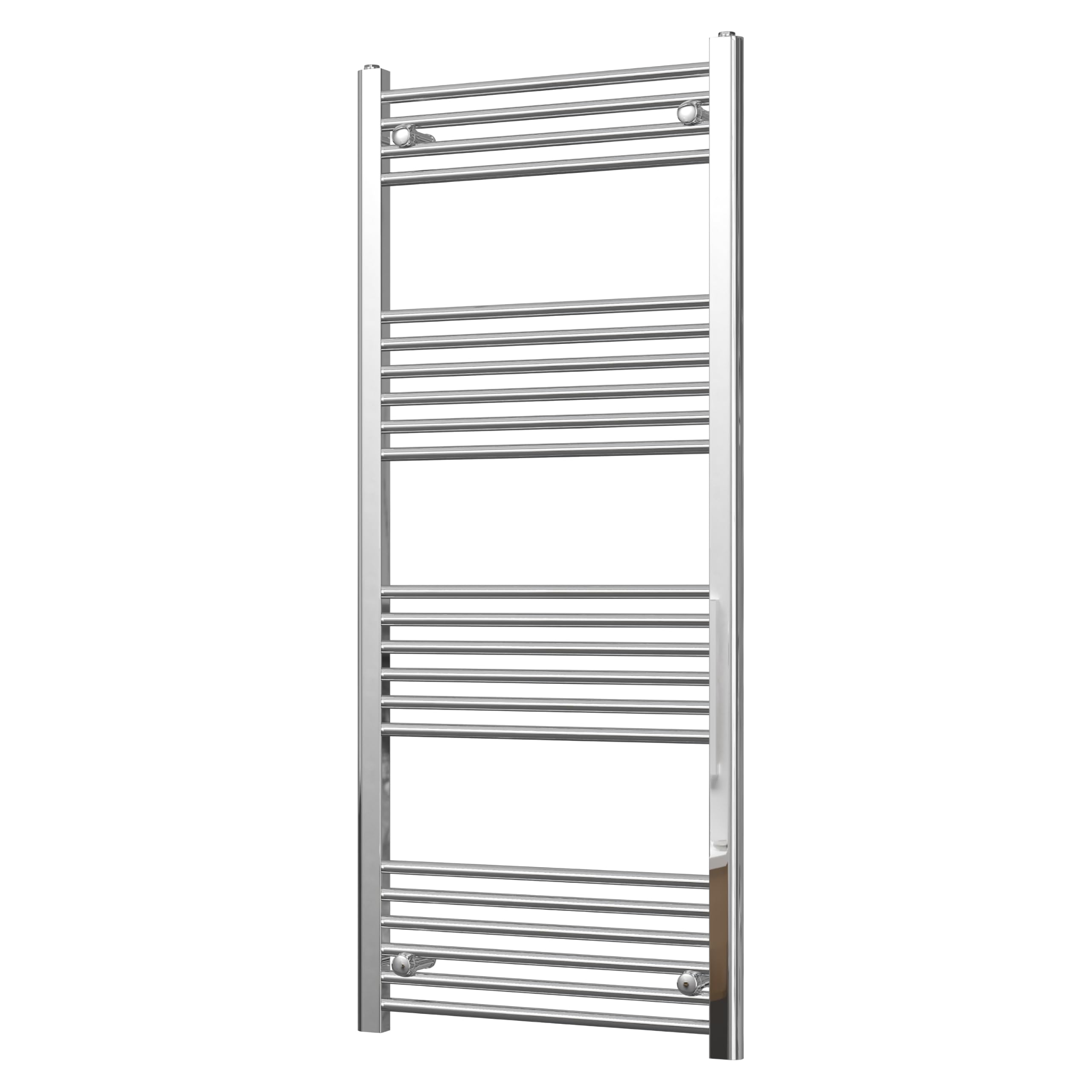 UK Radiators Modern Straight Heated Towel Rail Radiator - Towel Radiator | H1400mm x W600mm, Chrome - Brackets and Fixings Included - Efficient Towel Warmer for Bathrooms, Screw-In Wall Mounted