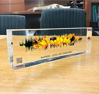 OOCLAS Custom Sound Wave Print, Personalized Soundwave Art, Your Voice or Any Recording Soundwave, Wedding Gift, Acrylic Sound Wave Glass Block Size (8 X 2.50 X 1.25 Inches)
