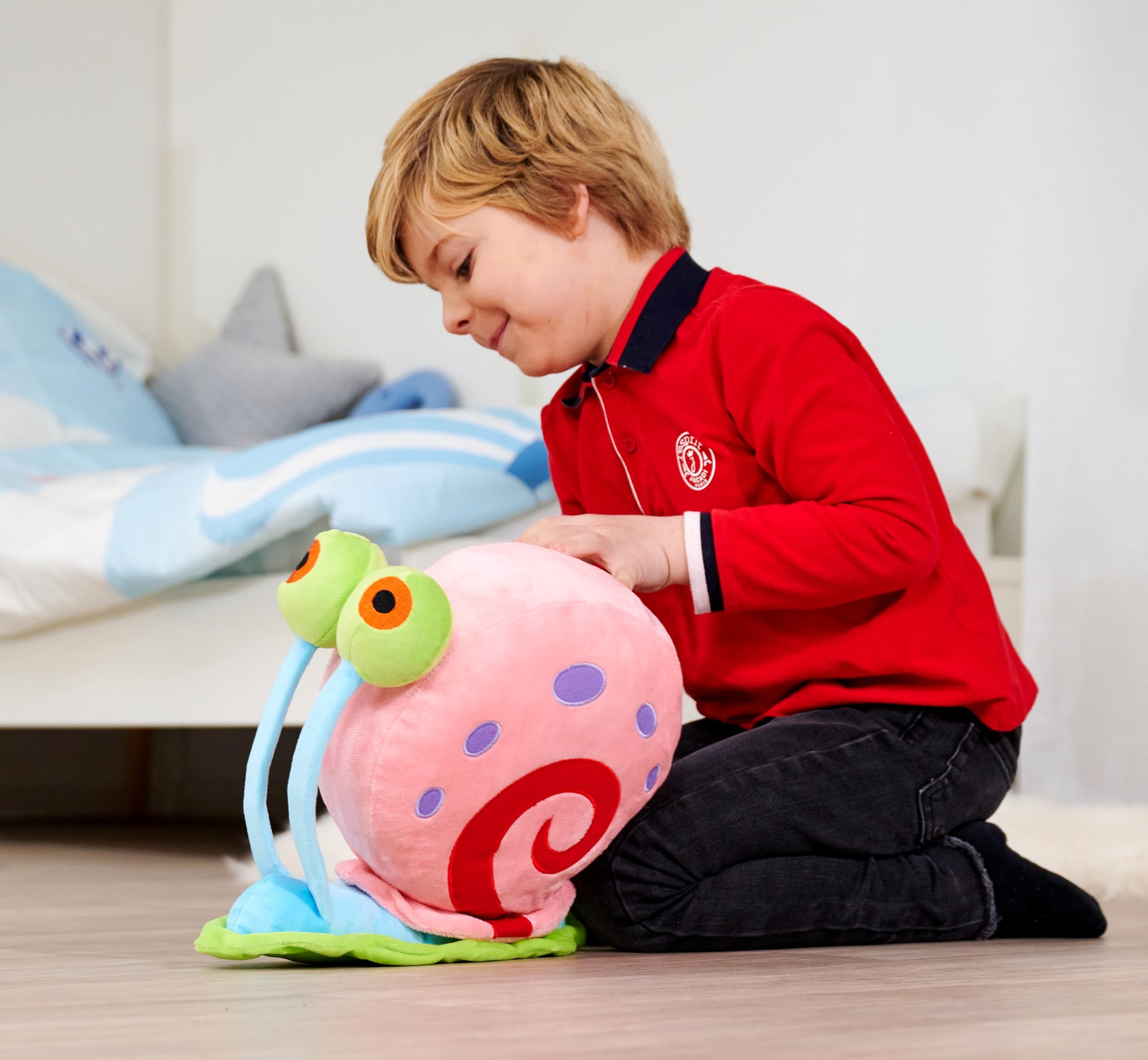 Simba 109491003 SpongeBob Pluszowa figurka ślimak Gacuś;oficjalna licencja; dla zabawy i dekoracji,