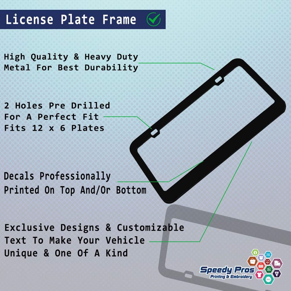 Speedy Pros Metal License Plate Frame I'd Rather Be Wrestling Sport Metal Car Accessories Black 2 Holes 1 Frame image 2