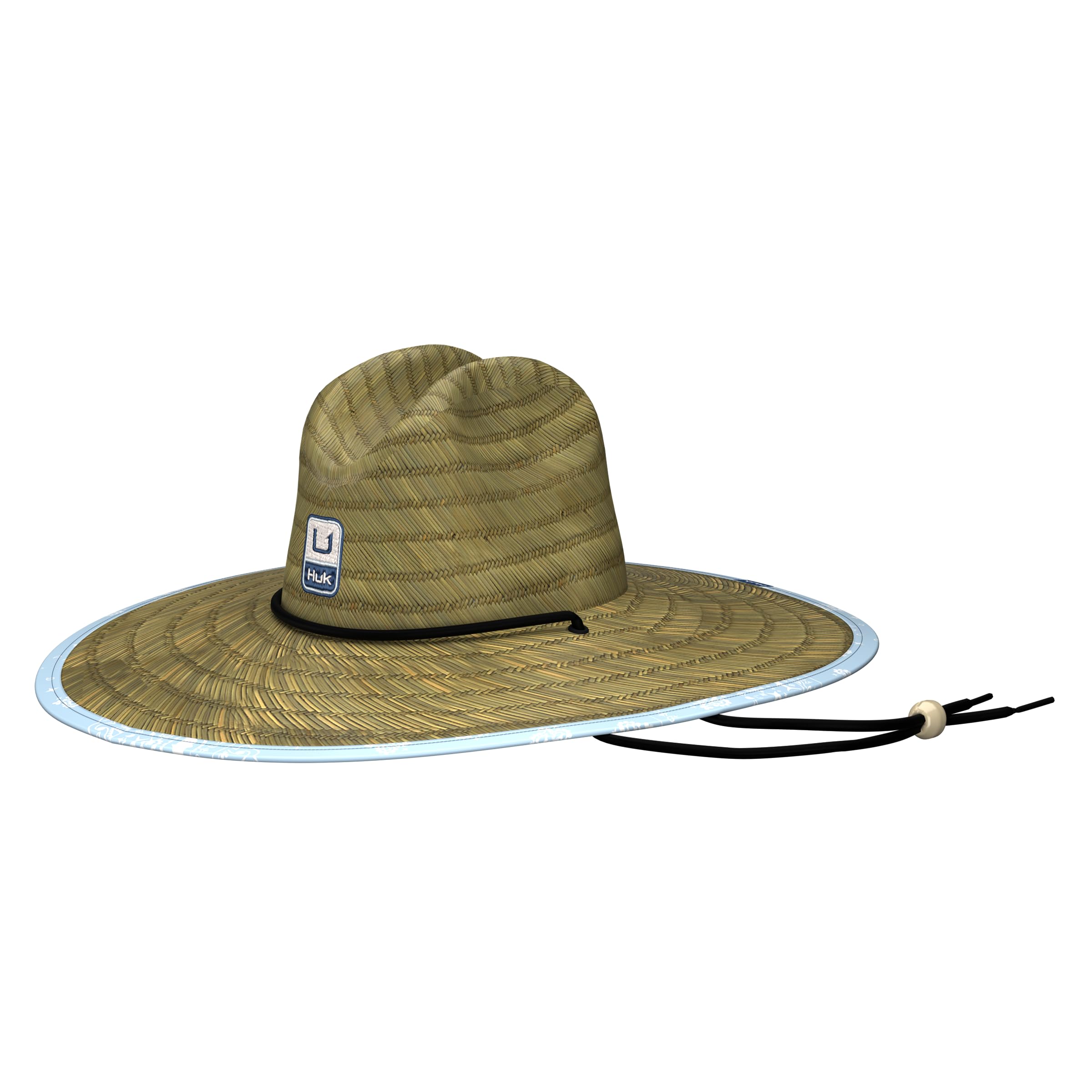 HUK Men's Straw Hat, Wide Brim Fishing & Beach Hat for Men