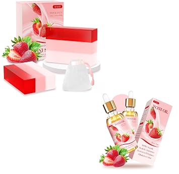 2 Yoni Soap & 2 Yoni Oil for Women Eliminates Odor Ph Balance Feminine Deodorant with Foaming Net