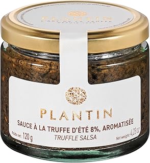 Plantin Truffle Salsa – Gourmet Black Truffle Condiment – French Culinary Spread for Pasta, Risotto, Meats, Cheese, and Appetizers – Authentic Truffle Flavor for Creative Cooking (120g Jar)
