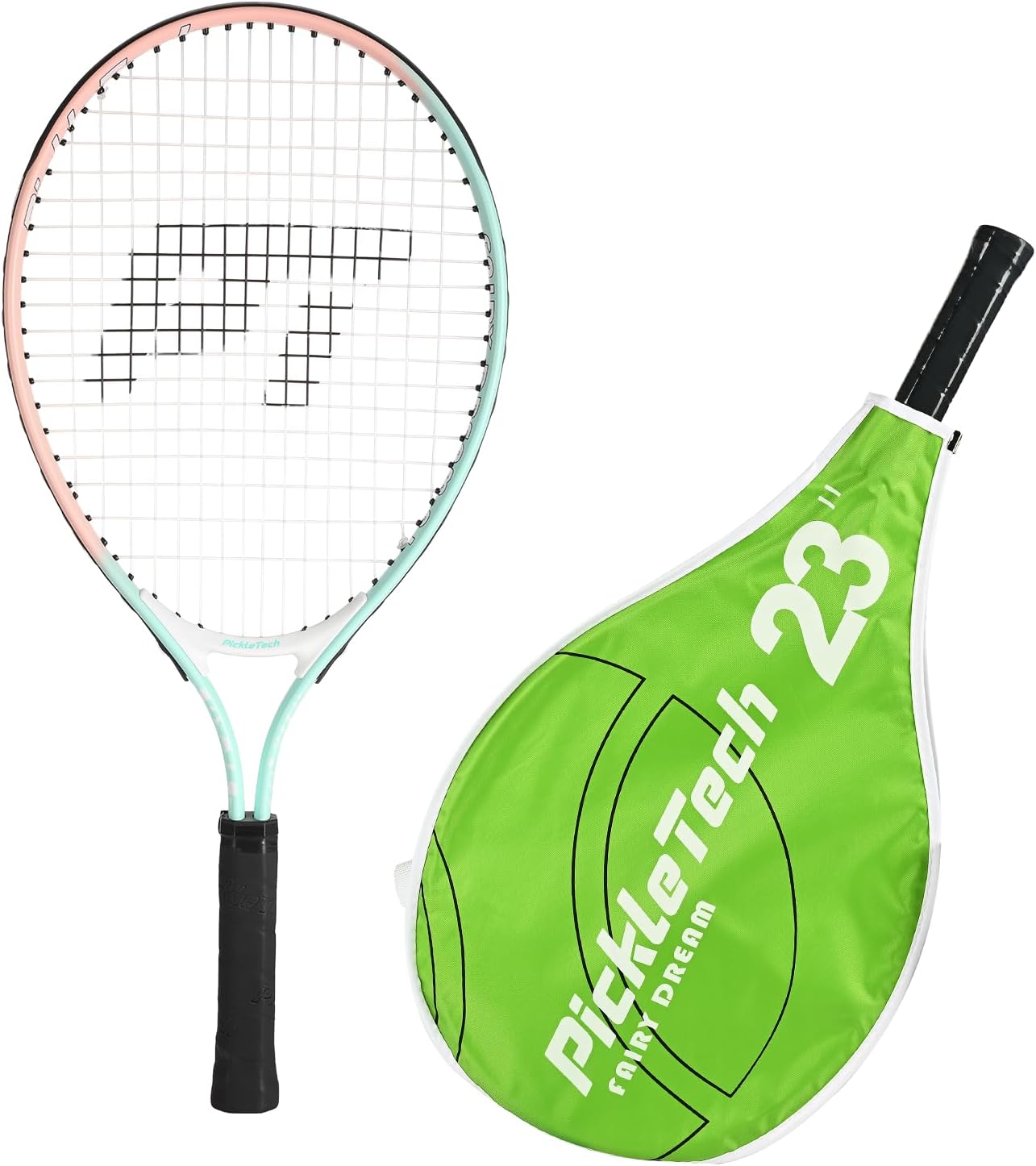 PICKLETECH Kids Tennis Racket for Junior Toddlers Starter Kit 17-25" Tennis Racquet for Girls and Boys with Carry Bag, Lightweight for Beginners