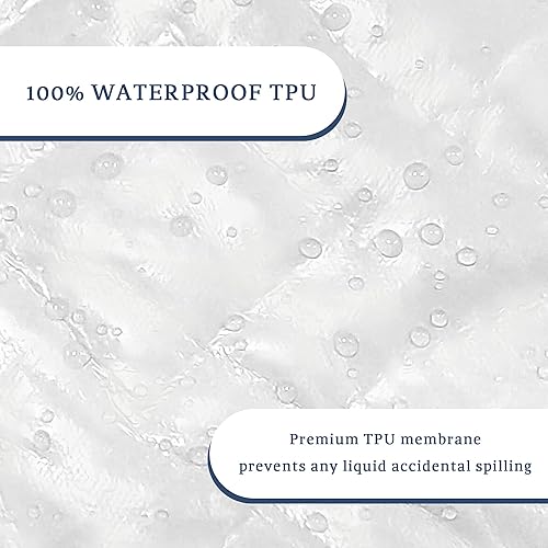 Miniatura 6 de Protector de colchón tamaño individual, funda de colchón impermeable con bolsillo profundo ajustable de hasta 6 a 18 pulgadas, suave, transpirable,