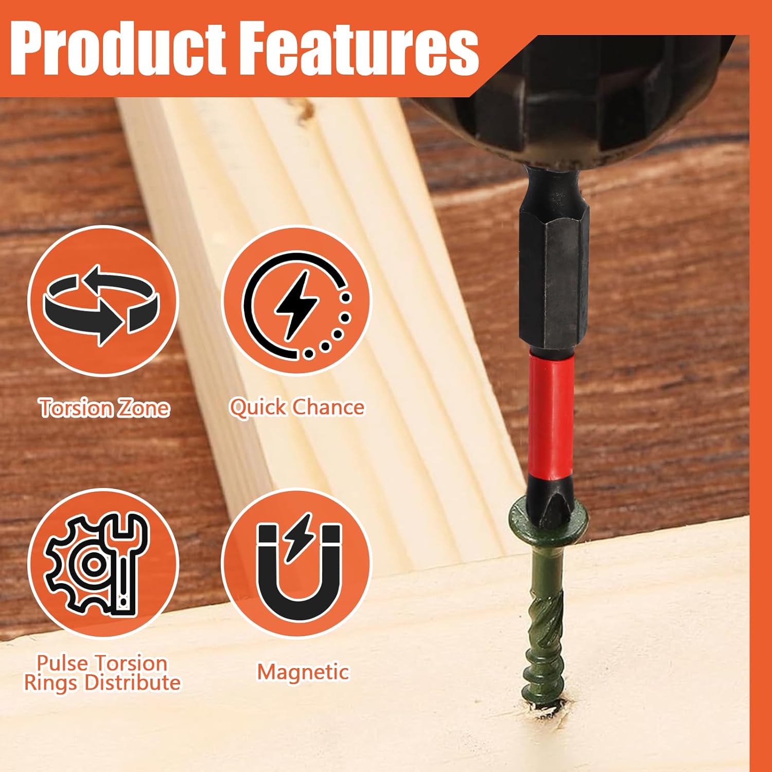 10 Pack Phillips PH2 Magnetic Screwdriver Bit Set, Anti Slip Drill Bits Toolsteel 1/4 Hex Shank Cross Tool for Single and Double Head Screw Impact (150mm/6”)
