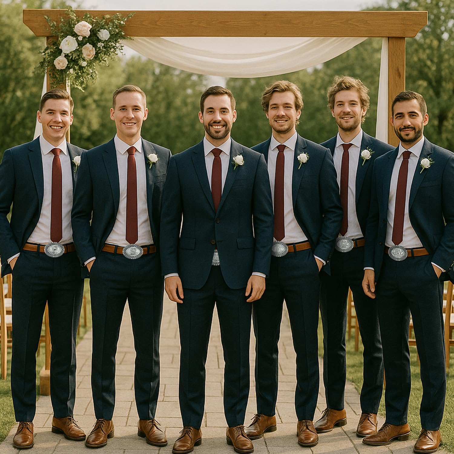 Western Belt Buckles - Cowboy Initial Belt Buckle for Men Women, Best Gifts for Wedding, Youth Belts Buckle for Kids - Image 5