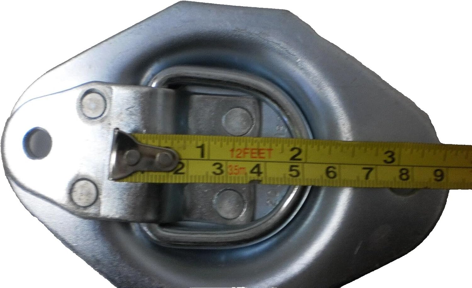 RR01-LOTOF12 12-1/2" Recessed D Ring Rope Tie Down 1200# Rated for Trailer ATV Snowmobile - Trailer Tie Downs Replacement