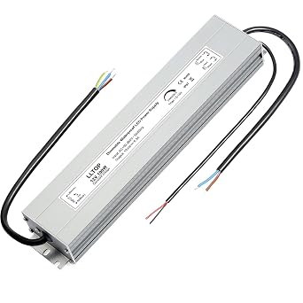 LLTOP 12V Dimmable LED Driver, 100W Triac & 0-10V LED Power Supply IP67 Waterproof 110V 120V AC to 12V DC Dimming LED Transformer Compatible with Lutron and Leviton Dimmer, Flicker-Free Smooth Dimming