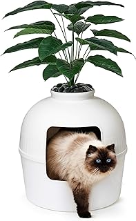 Secret Litter Box - Premium Hidden Litter Box Enclosure, Perfect for Large Cats, Doubles as Cat Furniture or Covered Cat Litter Box Furniture, Best Enclosed Cat Box Furniture (Vivid White)