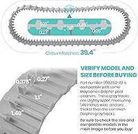 Vista 2 de Paquete de 2 pistas grises de repuesto para limpiadores robóticos Maytronics Dolphin con número de pieza 9983152-R2 Dolphin Parts