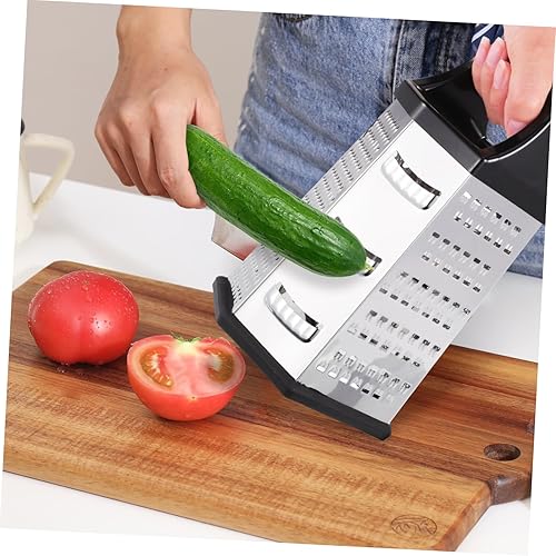 Miniatura 4 de TIDTALEO Rallador de patatas de queso operado a mano Rallador de caja de 6 lados Trituradora de verduras para uso en cocina