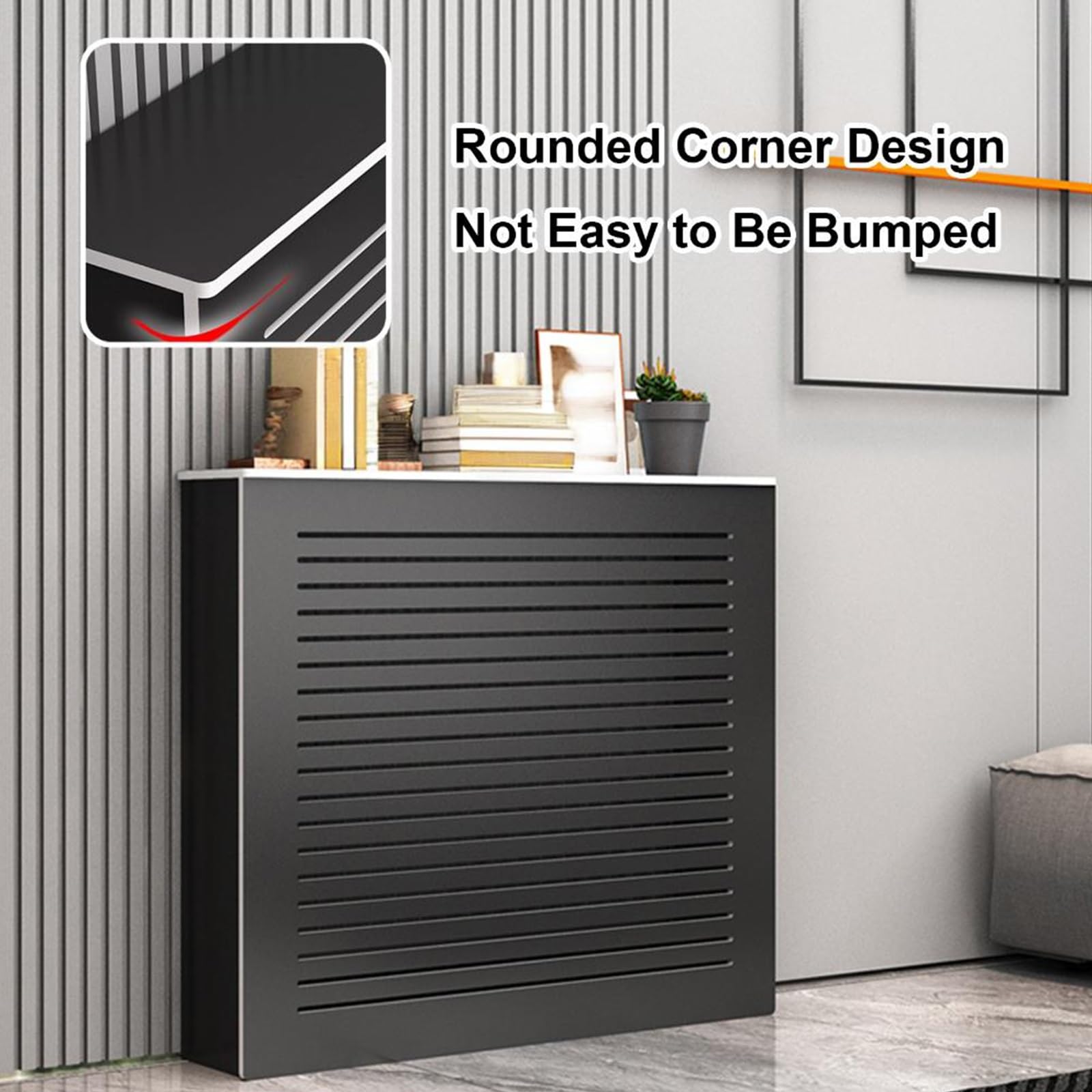 Copertura decorativa per termosifone con ripiano portaoggetti per soggiorno e corridoio
