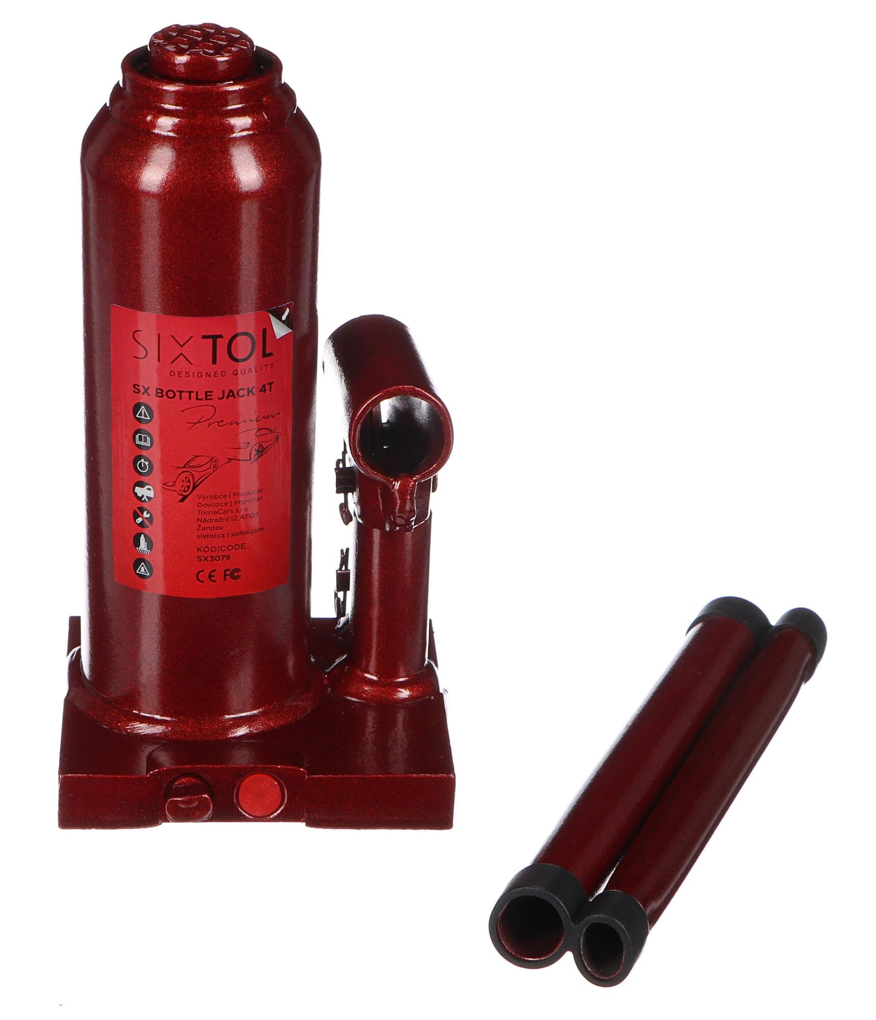 Cric Hydraulique Bouteille SIXTOL Premium 4T - Compact et Fiable