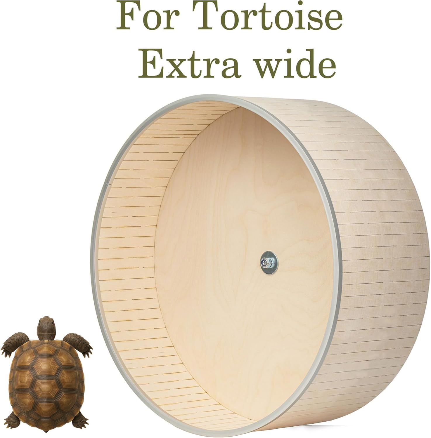 Exercise Wheel for Tortoises, Extra-Wide 15 cm (6 in) Running Surface, Double Ball Bearings, Non-Slip Track, Indoor Pet Exercise Wheel (14inches (35cm) on a Stand)