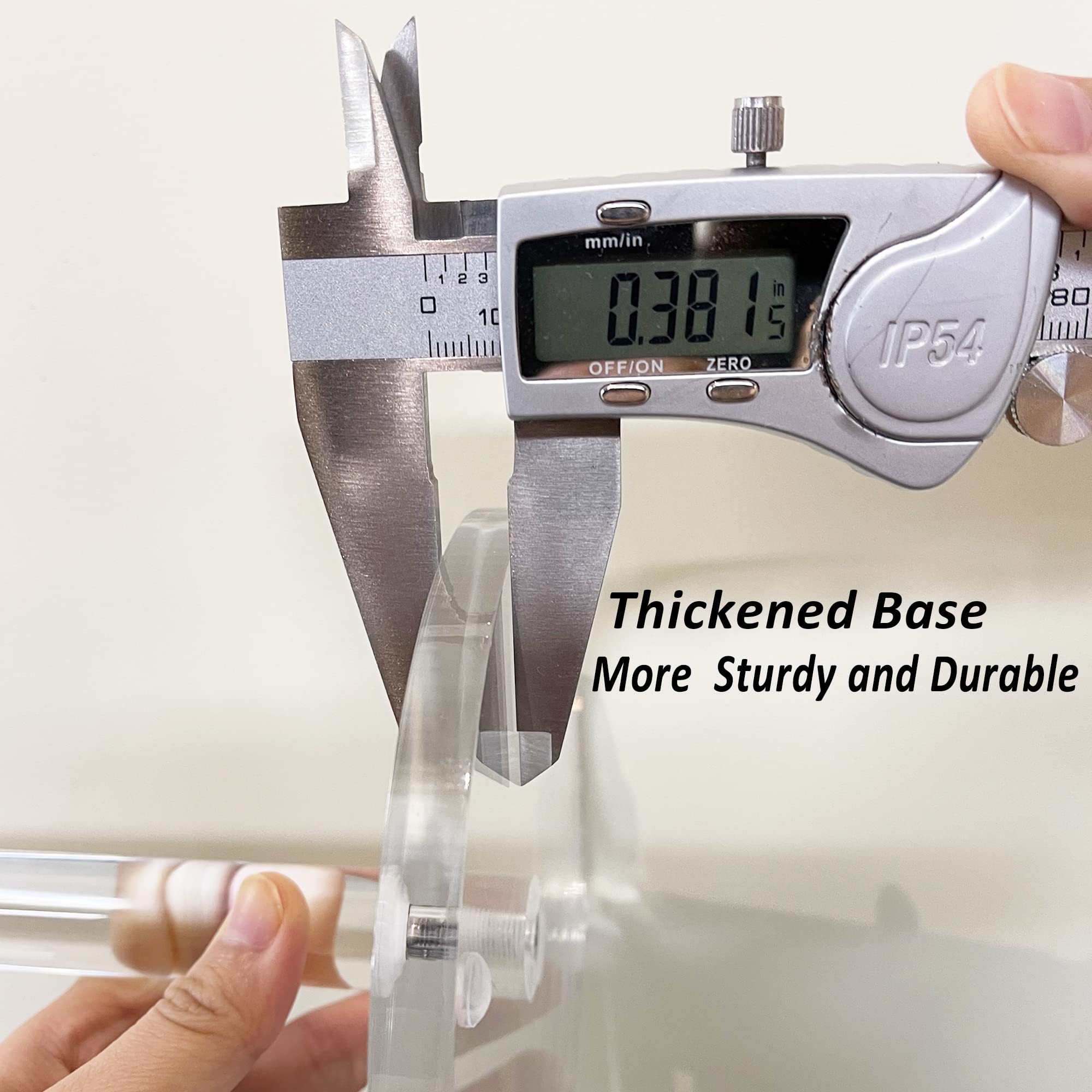 Worhe Clear Acrylic Paper Towel Holder Countertop 5.9" Diameter Thickening Sturdy Base, for Kitchen Bathroom Vanity Countertop, Paper Towel Dispenser for Tear Paper Towel Roll 1 Pack(YGC001)