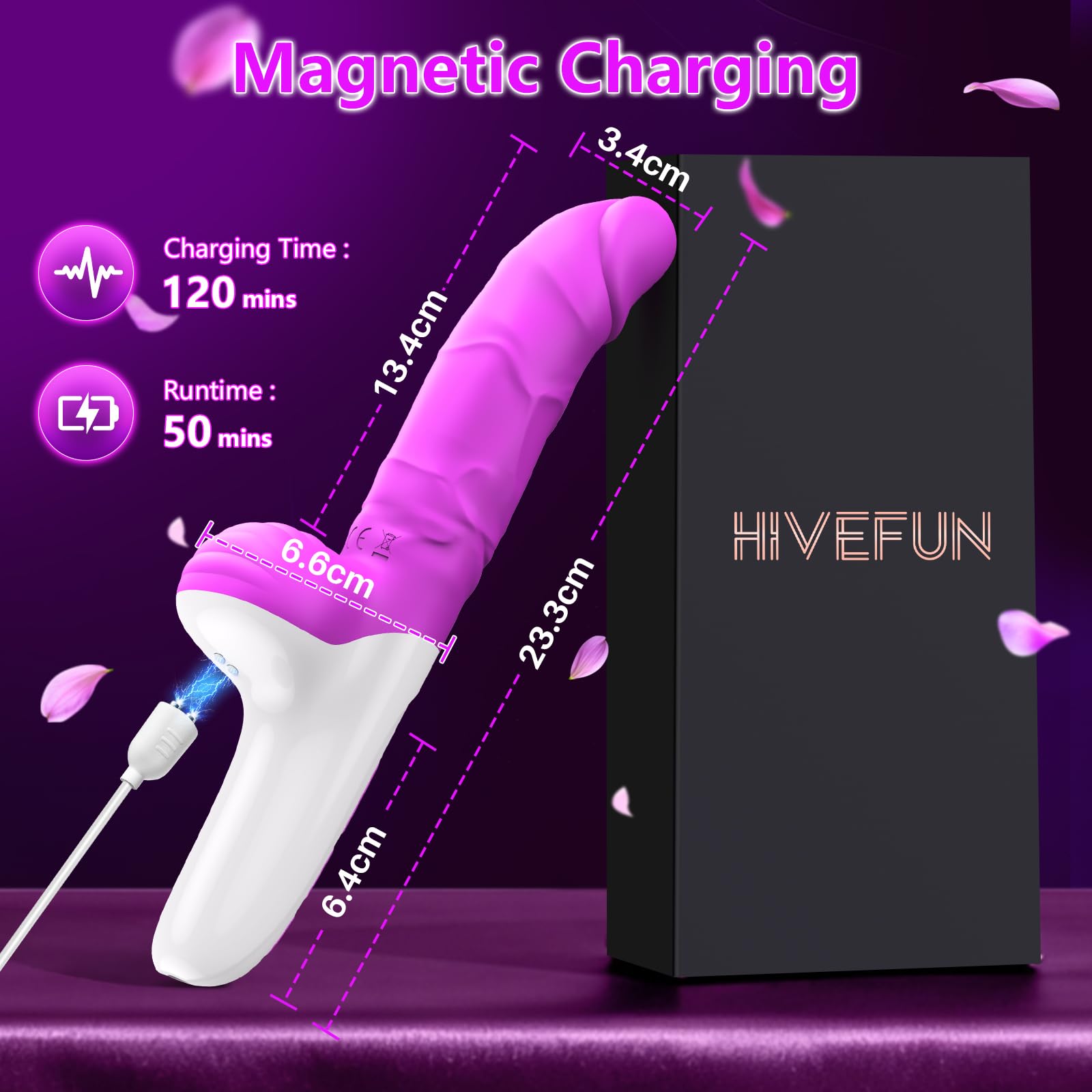 HIVEFUN Vibratoreper Donna Professionale, Vibratore Sex Toys con 7 Modalità Oscillazione Modalità Vibrazione y Modalità Perle Mobili, Sexytoysys Donna Vibratoreper Donna Punto G Squirting Sex Toy