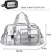 Vista 101 de Pequeña bolsa de gimnasio para mujer, bolsa de viaje con compartimento para zapatos