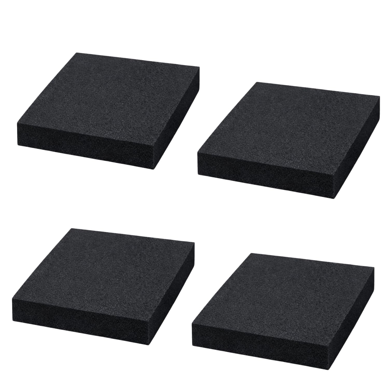 AICON Anti-Vibration Foam Rubber Washer Pads Shock Absorbing Washer Mat Non-Skid Protector Mat for Washing Machine Dryer, Treadmill, Furniture Floor Protectors - 10cmx10cmx10mm (Black, Pack of 4)-image-12