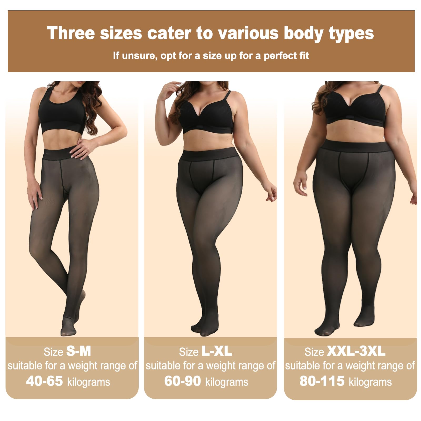 Merlvida Collant Felpati Donna Invernali - Taglie S-3XL | Calze Termiche Donna Effetto Trasparente | Leggings Termici in Pile Imbottito - Calzamaglia Termica Spessa e Calda