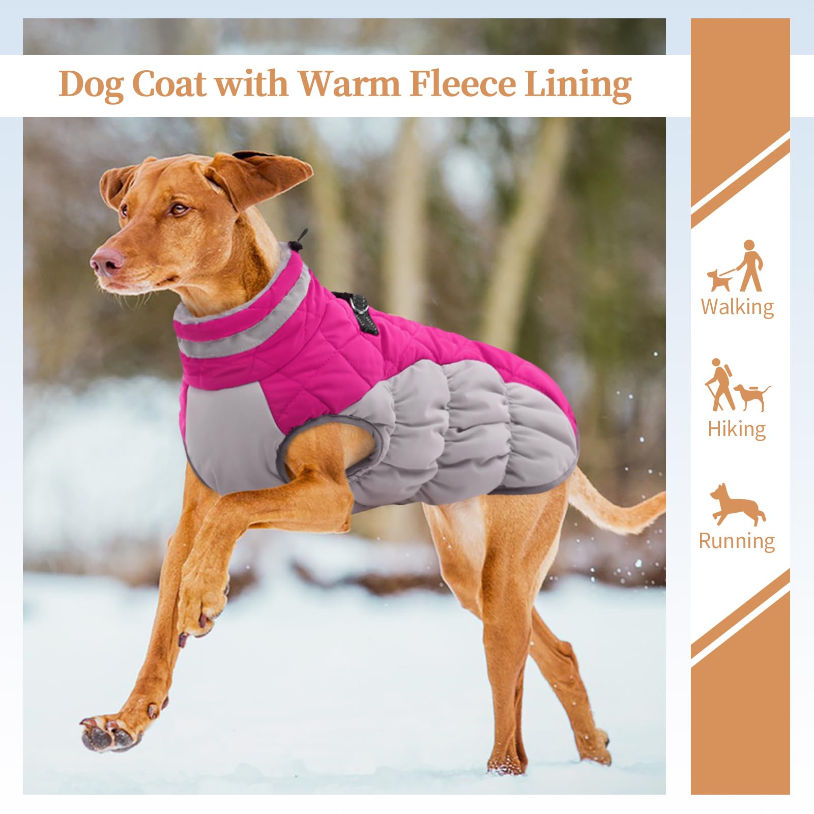 Abrigo para perro, chaleco de forro polar para perro con arnés integrado, abrigos para clima frío para perro, traje de nieve impermeable, abrigos para perros pequeños, chaqueta de invierno para