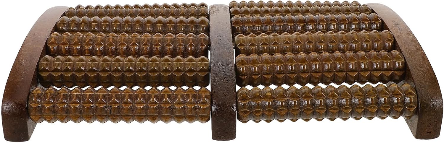 Wood Foot Massage Roller Manual Solid Wood Foot Arch Massager for Muscle Relaxation Self Massaging Tool Suitable for Home and Salon Use