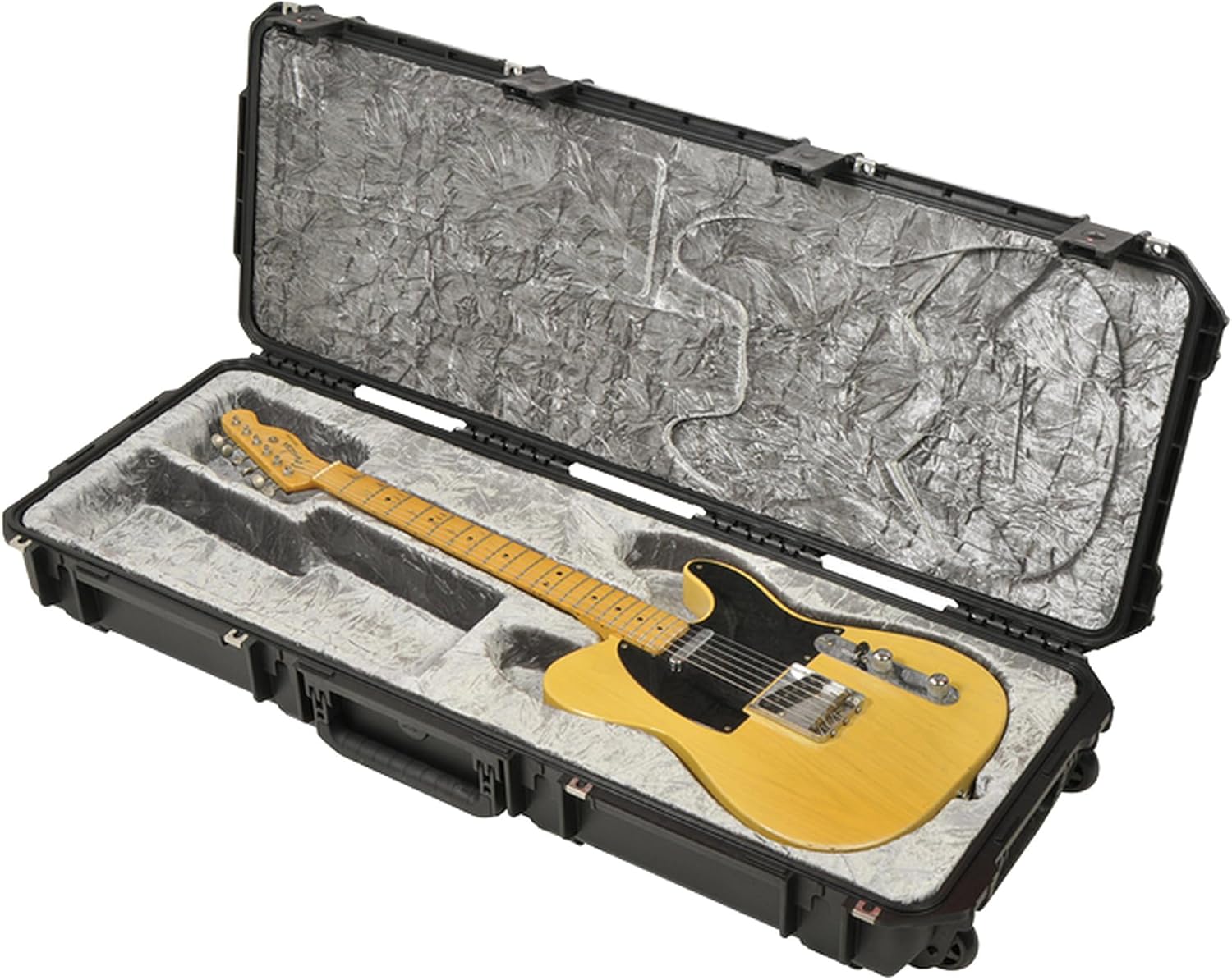 SKB Soft Case Travel Guitar Case with Backpack Straps for Dreadnought Acoustic Style Guitars, Hard Foam & Plush Lined Interior for Protection, Black