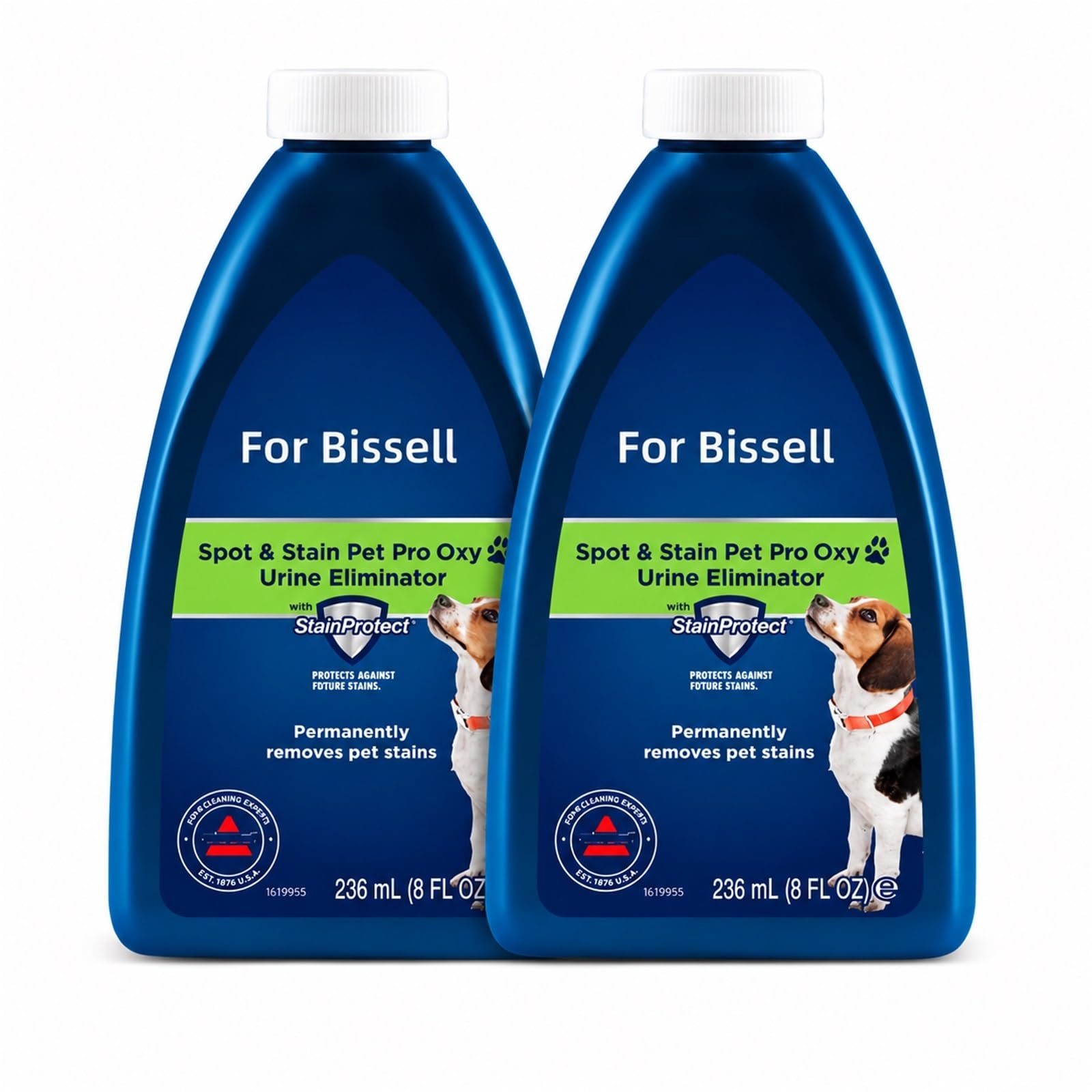 Compatible con Bissell Aspiradora Wet & Dry, Limpiador de Alfombras Manchas & Olores de Mascotas, 2 Frasco, 236ml