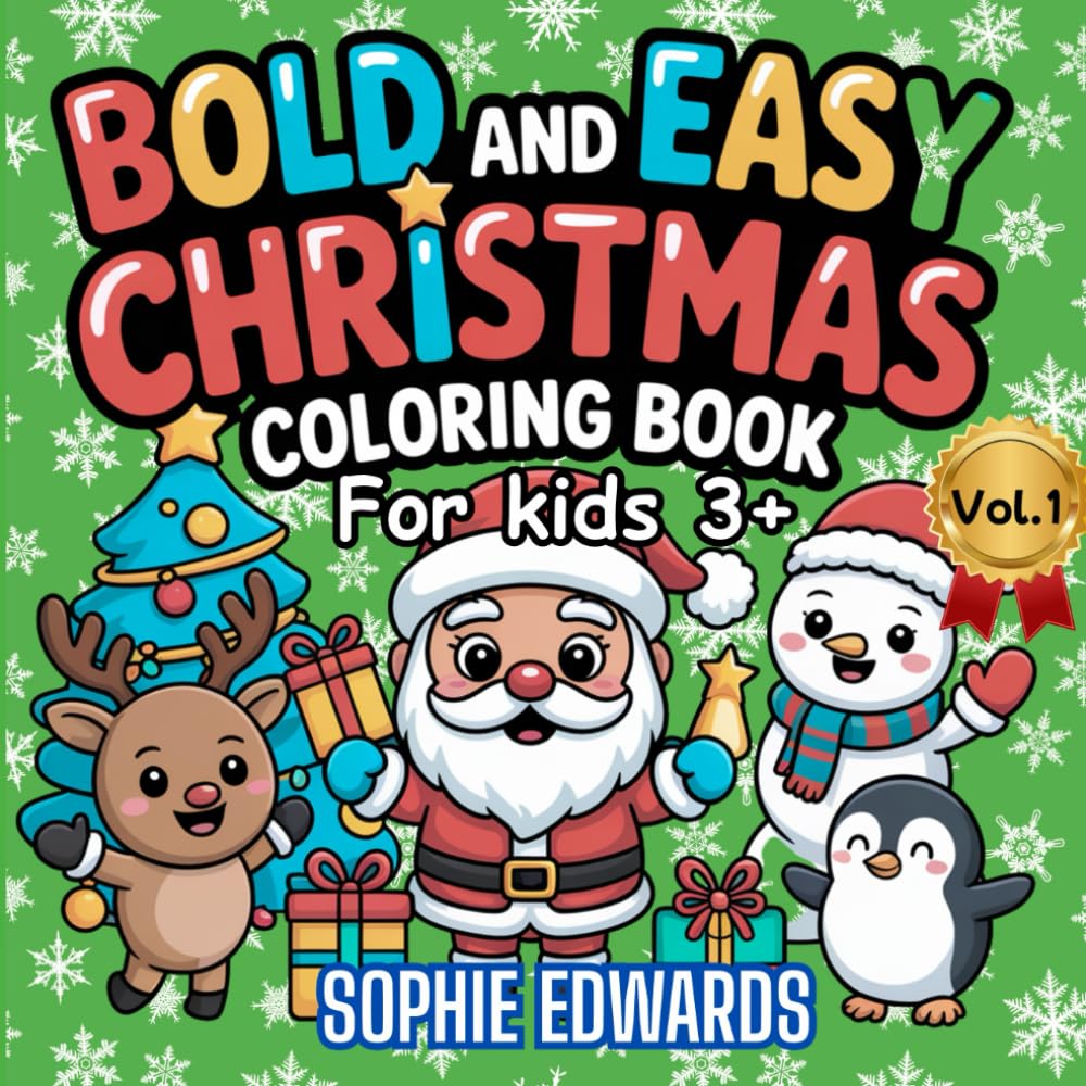 Bold and easy Christmas coloring book