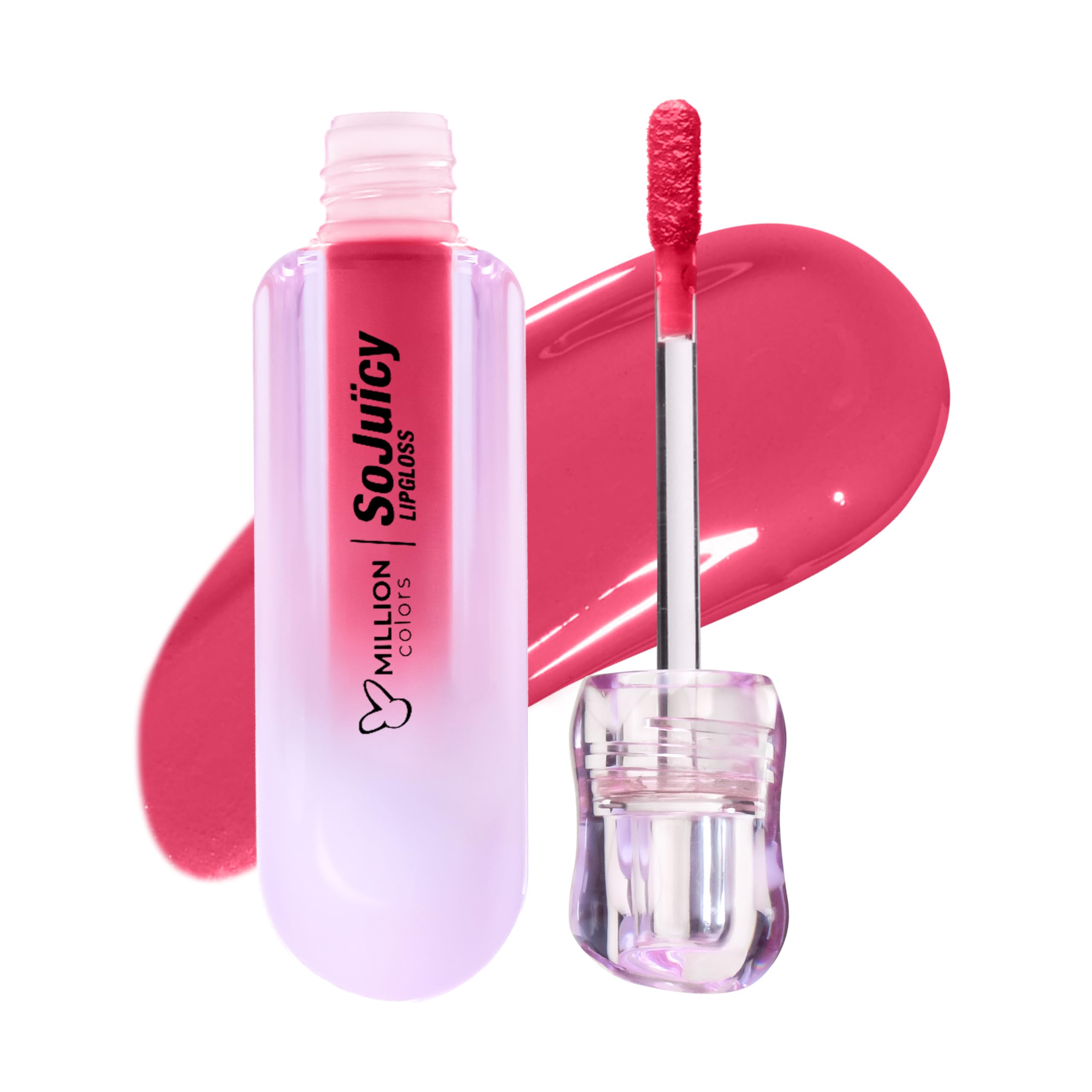 So Juicy Lip Gloss Infused With Castor Oil and Vitamin E| Long Lasting and Extra Hydrating| Light Weight and Non-Sticky(Pink Glaze, 05)-image-36
