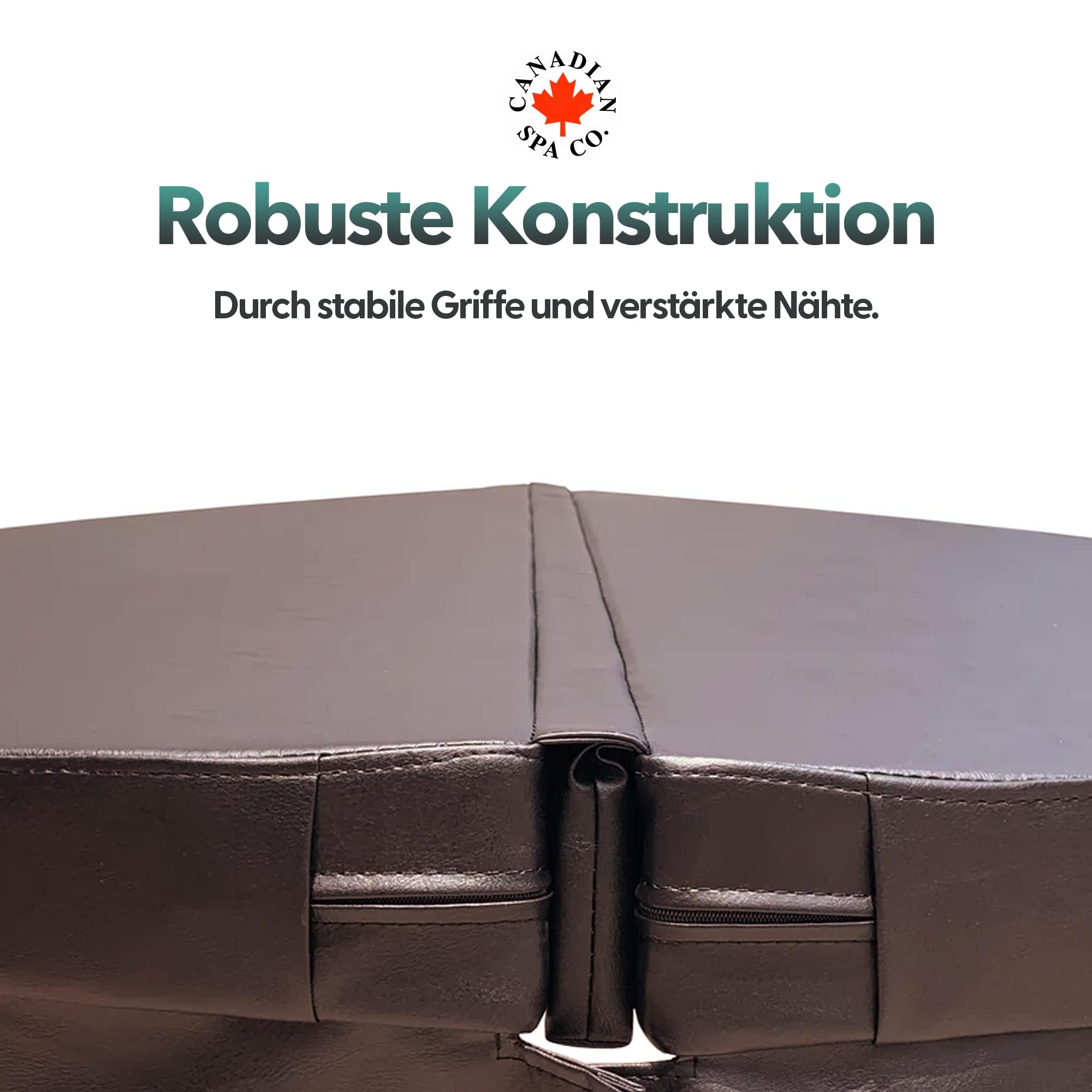 CANADIAN SPA CO. Poolabdeckung rund, Ø 203 cm, braun, Isolierabdeckung für Hot Tub, Abdeckung für Pool wasserdicht und UV-beständig