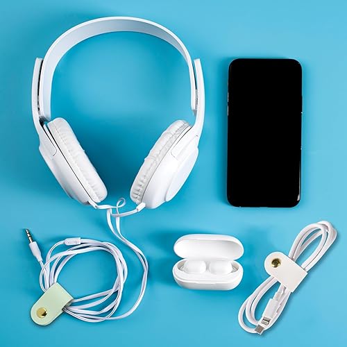 Miniatura 7 de Organizador de cables de cuero, correas de cable reutilizables, organizador de cables de piel sintética, cable de carga, cable de alimentación,