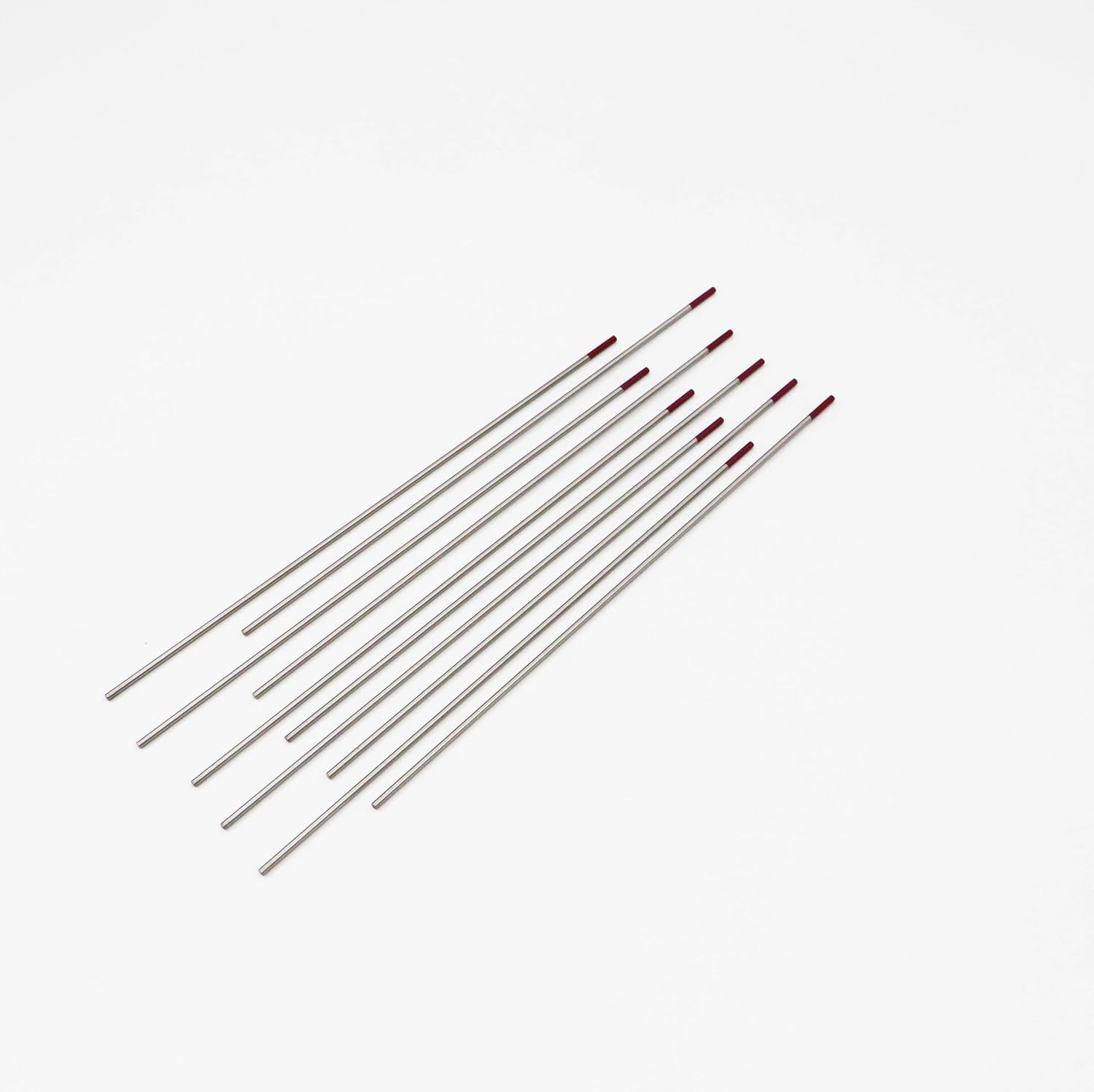 2% Thoriated TIG Welding Tungsten Electrodes WT20 Red - 2.4mm (3/32") 10 Pack - High Current DCEN for Steel/Alloy Welding