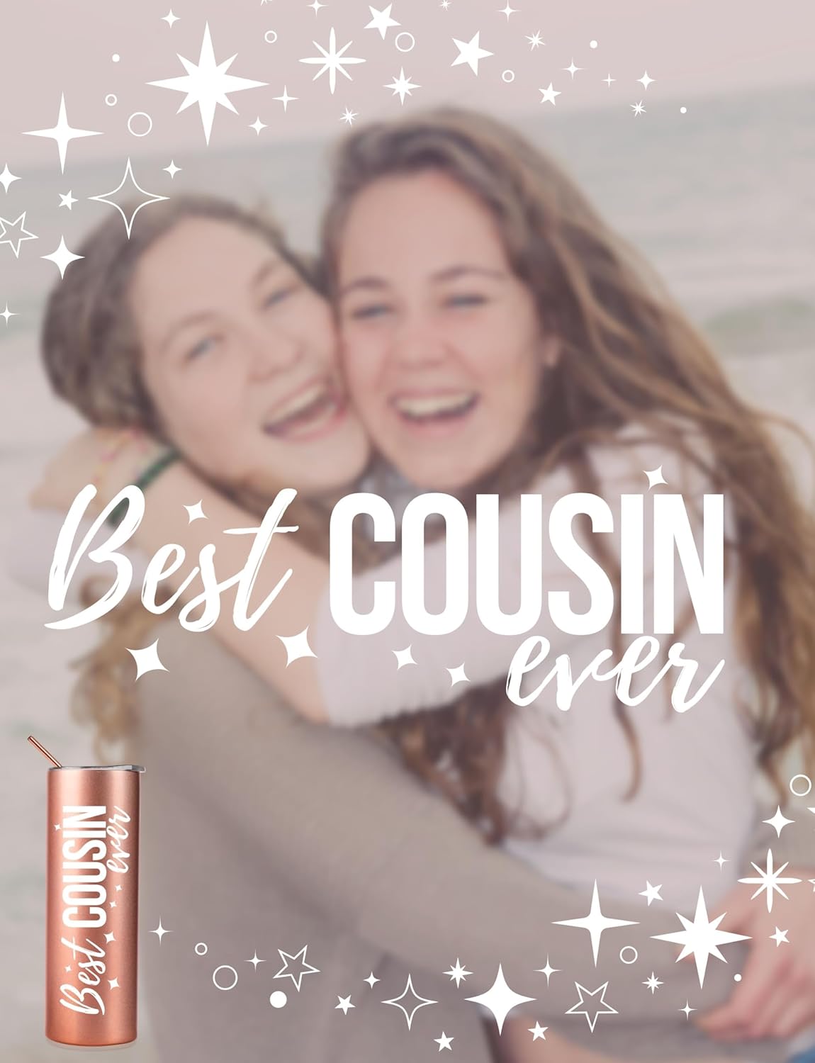 Onebttl Cousin Gifts for Women - 20oz Insulated Stainless Steel Tumbler with Lid for Cousin - Birthday or Christmas - Image 6