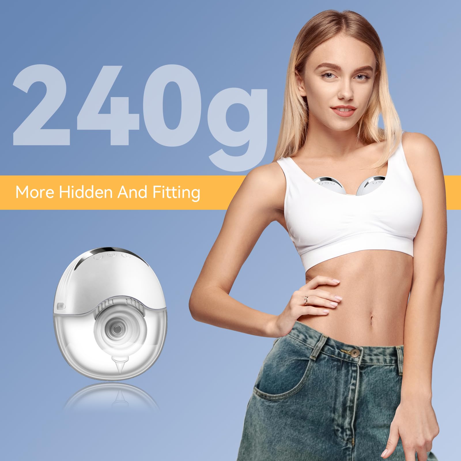 Breast Pump Hands Free Mobile Style | M6, Wearable Breastfeeding Pump Ideal Rhythm for More Milk