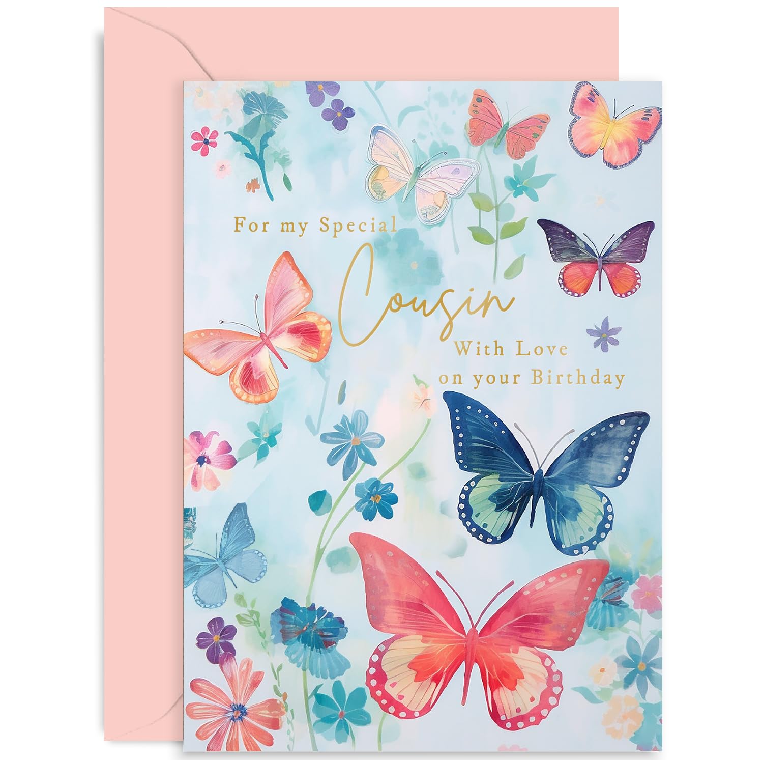 Old English Co. Special Birthday Card for Cousin - Butterfly Birthday ...