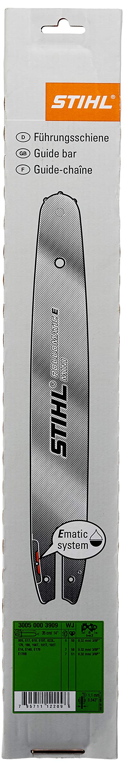 Stihl Prowadnica miecz Mini 35 cm 3/8" 1,1 mm 3005 000 3909