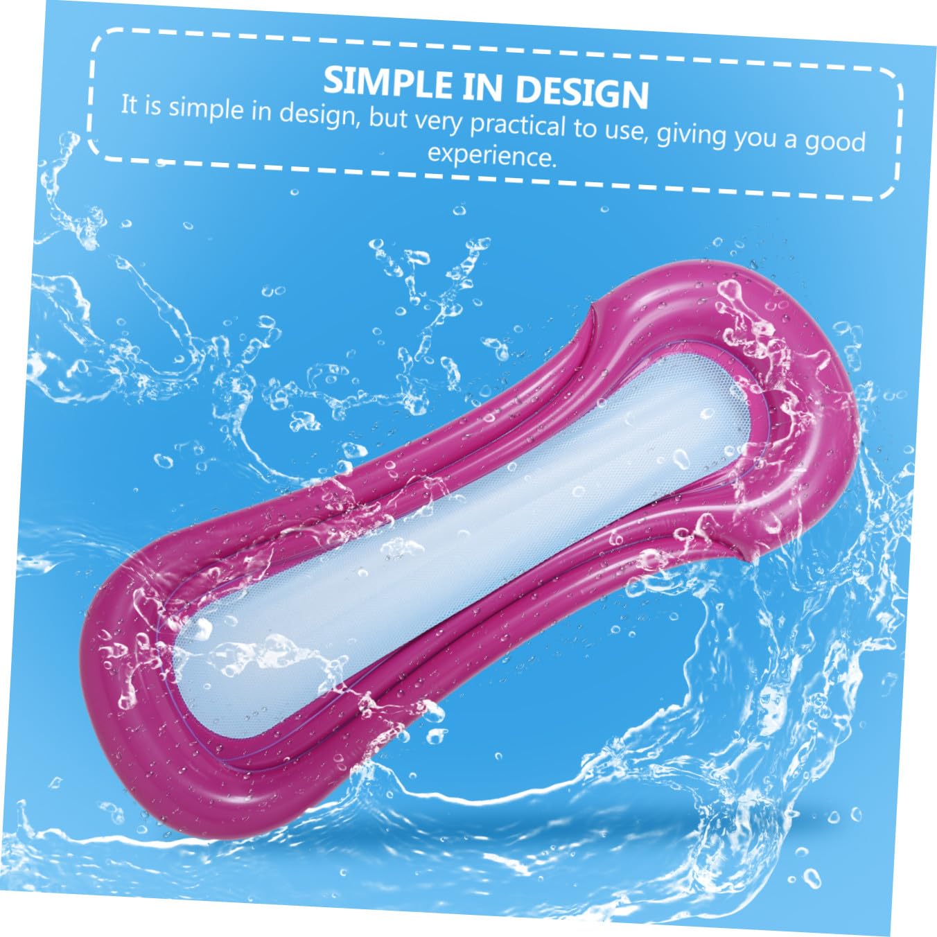 BESTonZON Materassino Galleggiante Portatile Per Piscina Materassino Gonfiabile Pieghevole Rosso Per